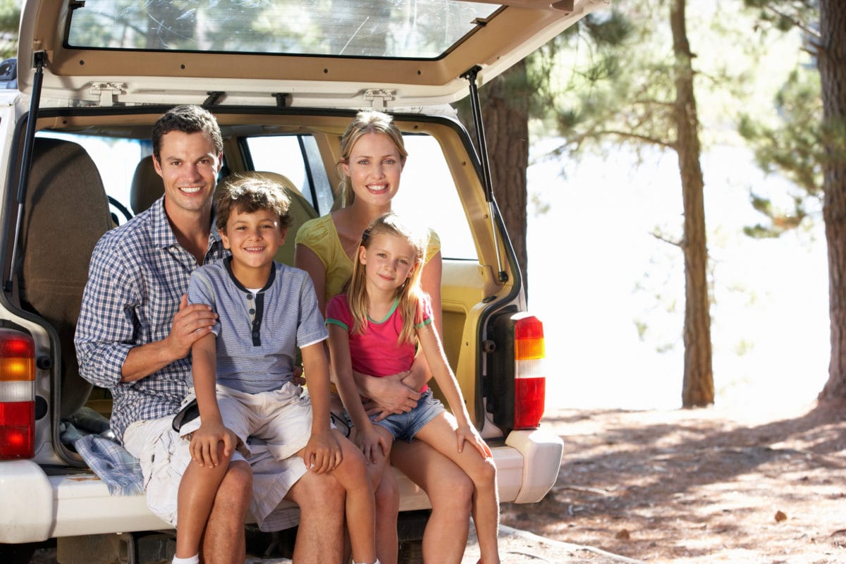 happy family with used car from Brisbane Car Broker