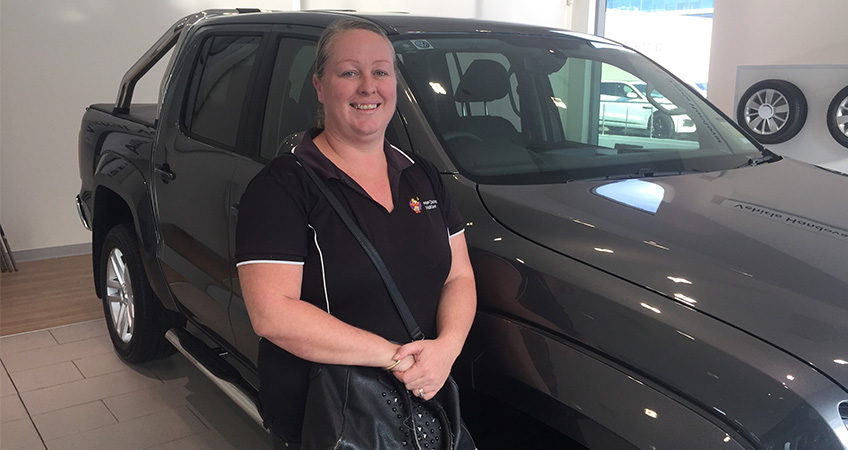 Happy customer Holly with her new 4x4 form Brisbane Car Brokers